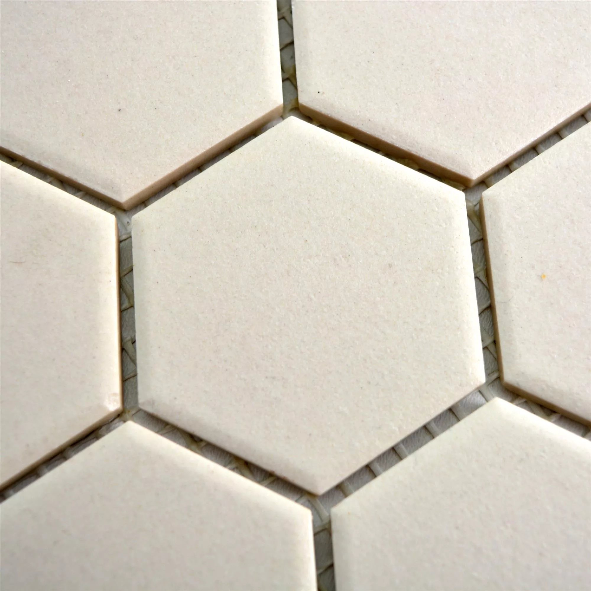 Sample Ceramic Mosaic Tiles Begomil Unglazed Light Beige
