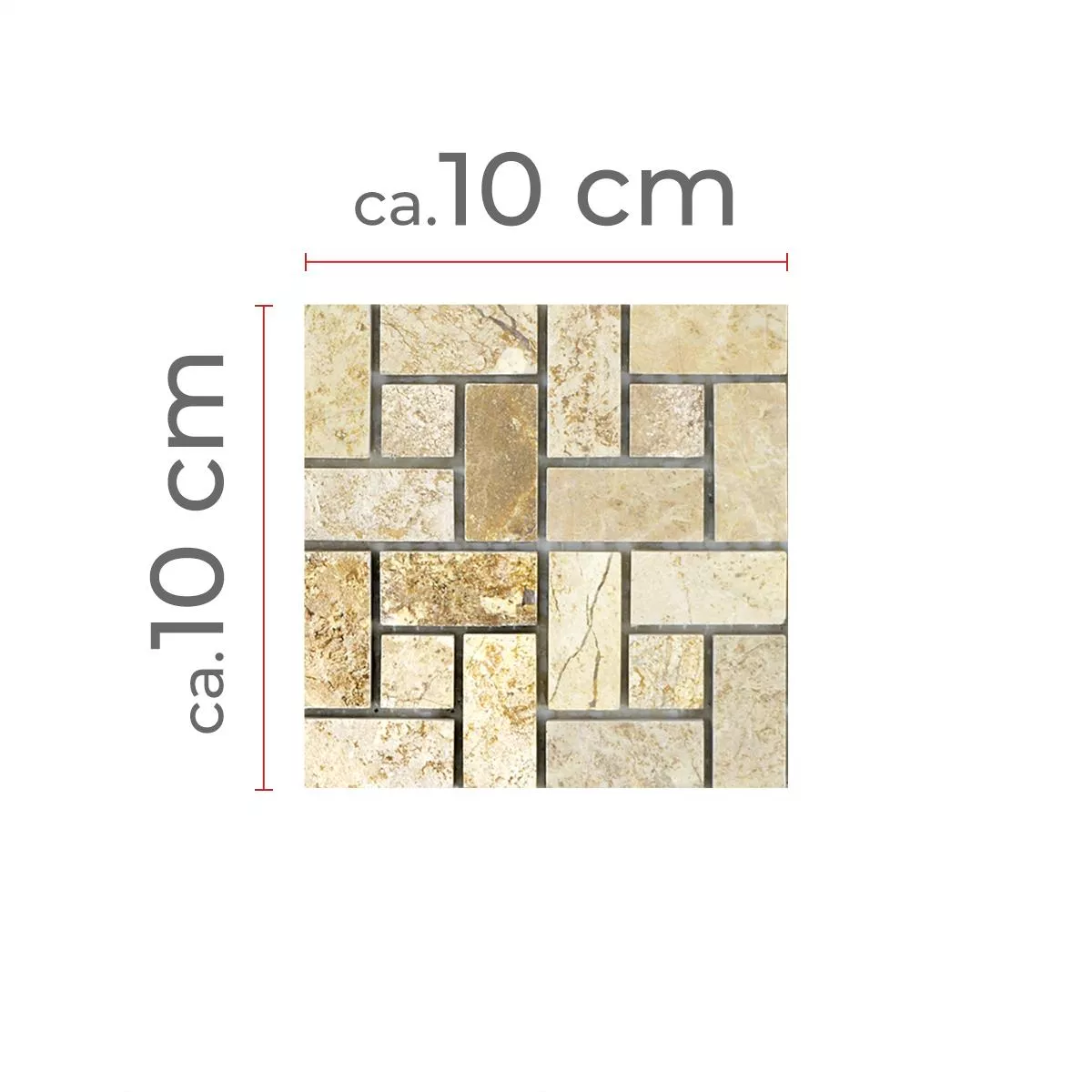 Muster von Naturstein Marmor Mosaik Fliesen Umay Braun Beige