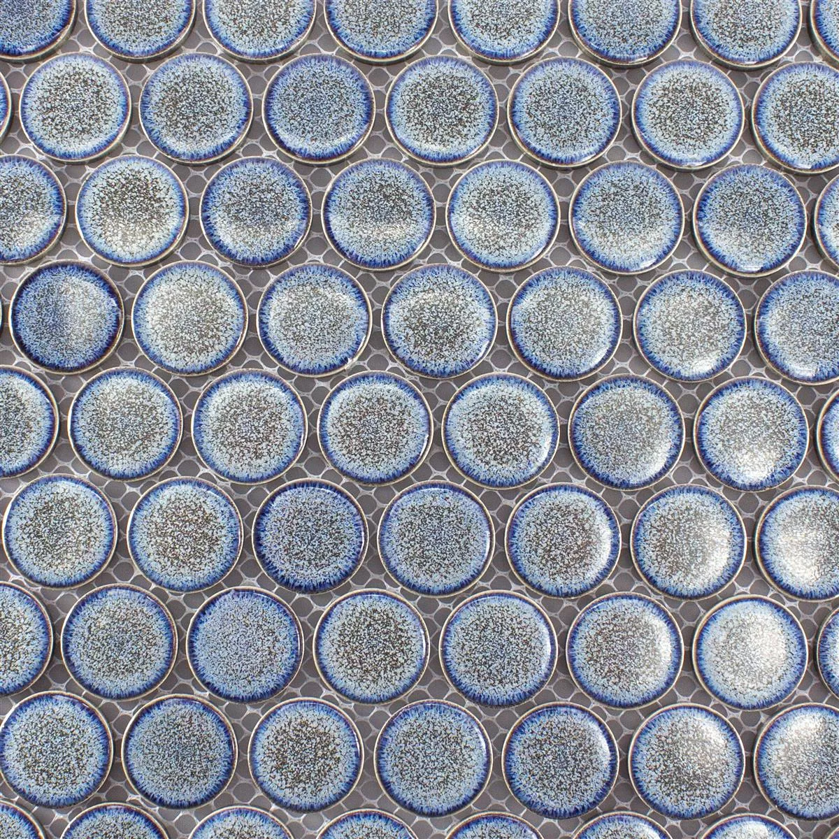 Cerâmica Botão Azulejo Mosaico Mission Azul Acinzentado