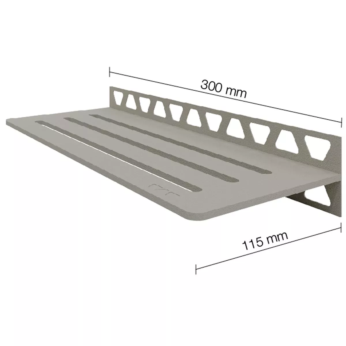 Mensola per doccia Mensola a muro Schlüter rettangolare 30x11,5 cm onda beige