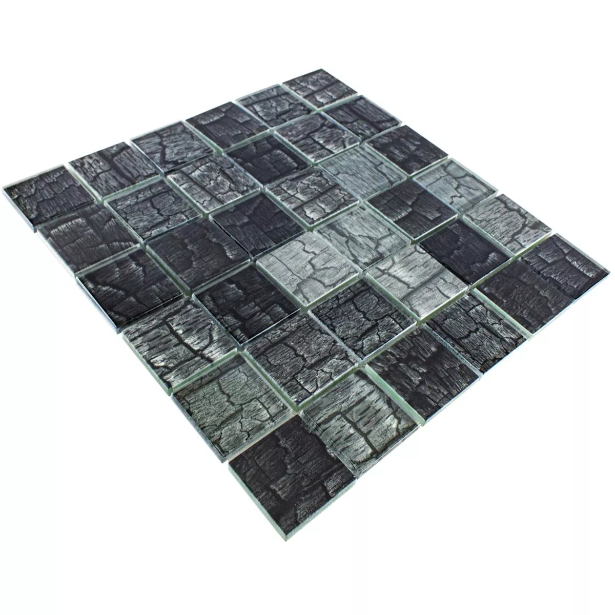 Vzorek Skleněná Mozaika Dlaždice Saraland Černá