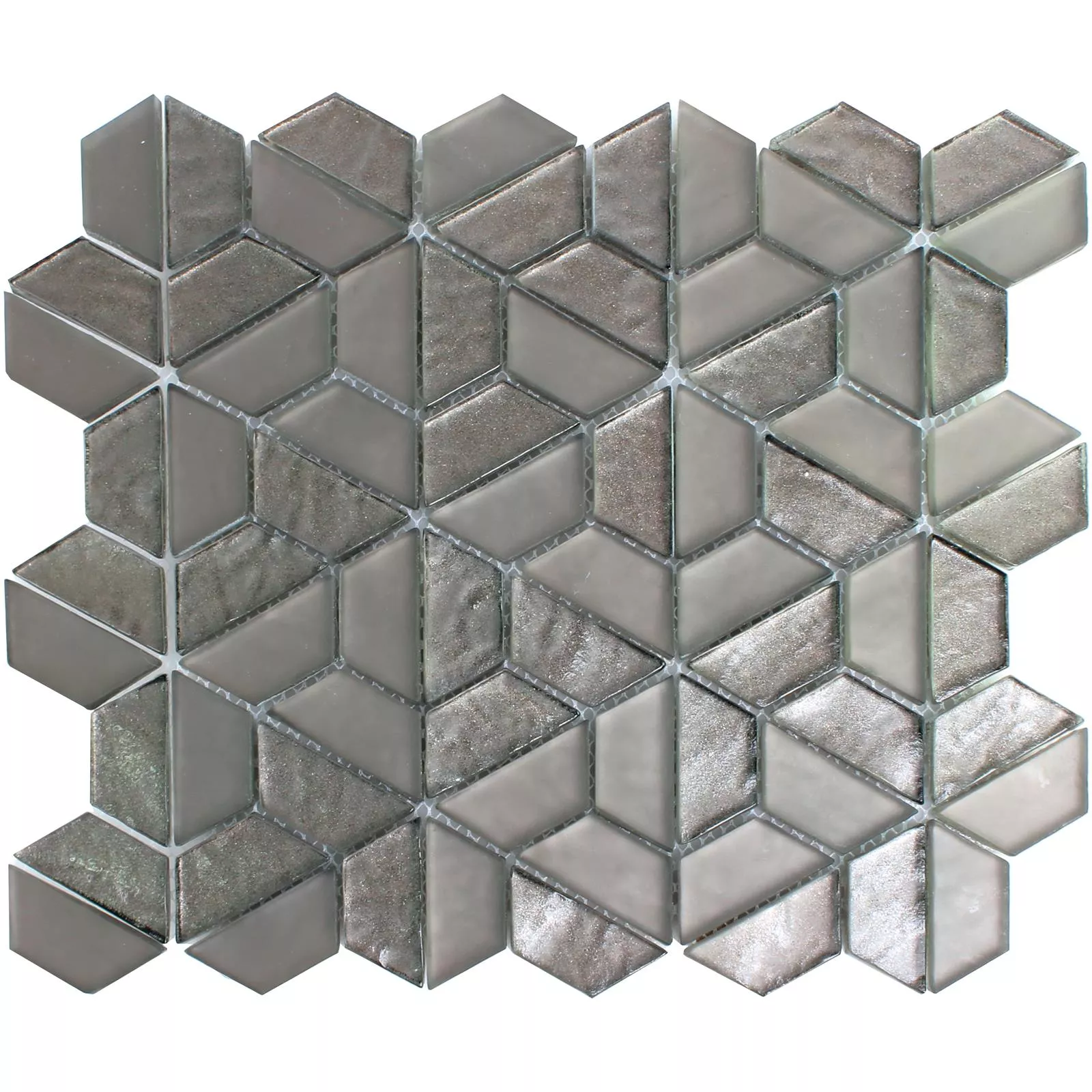 Mønster fra Glass Mosaikk Fliser Alaaddin Sekskant Brun
