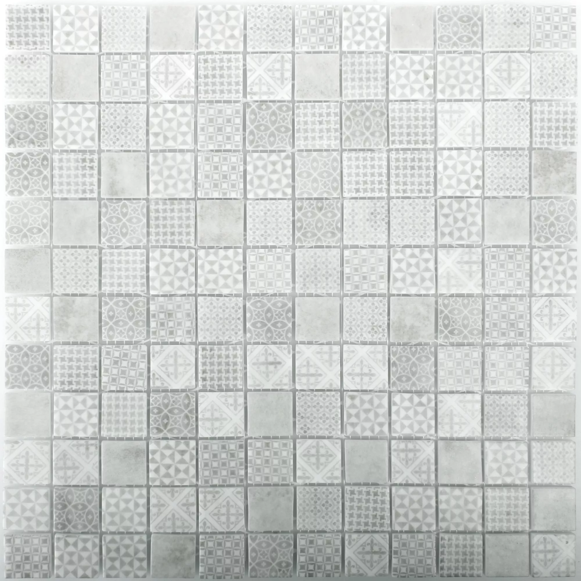Mønster fra Glass Mosaikk Fliser Malard Grå