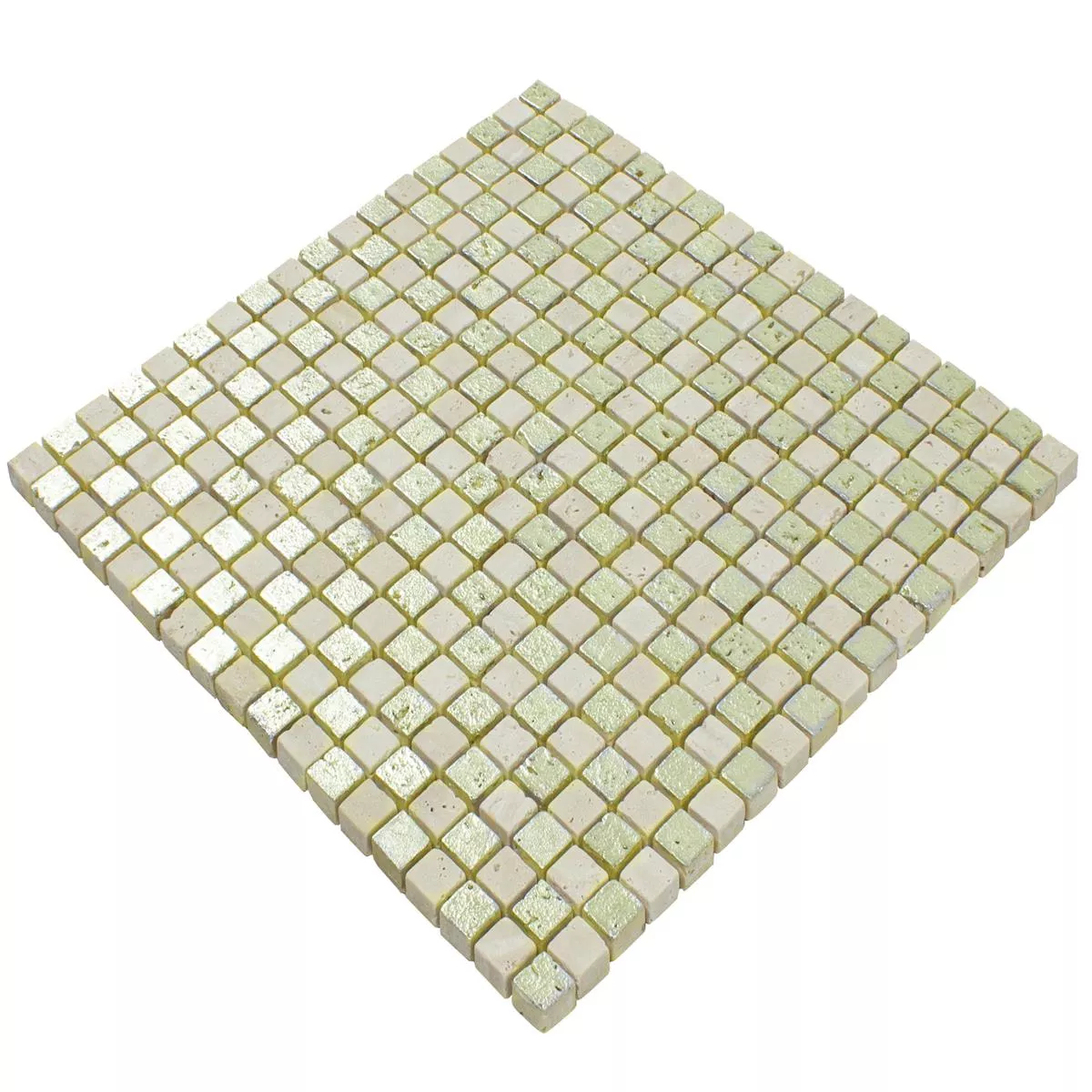 Marmo Mosaico In Pietra Naturale Piastrelle Antika Mix Oro Crema