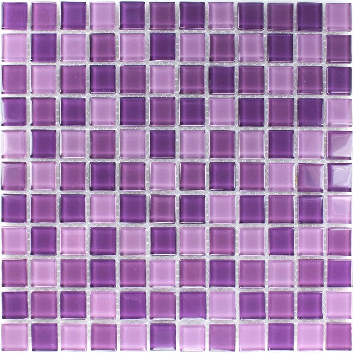Mozaika Szklana Płytki Purpurowy Mix 25x25x4mm