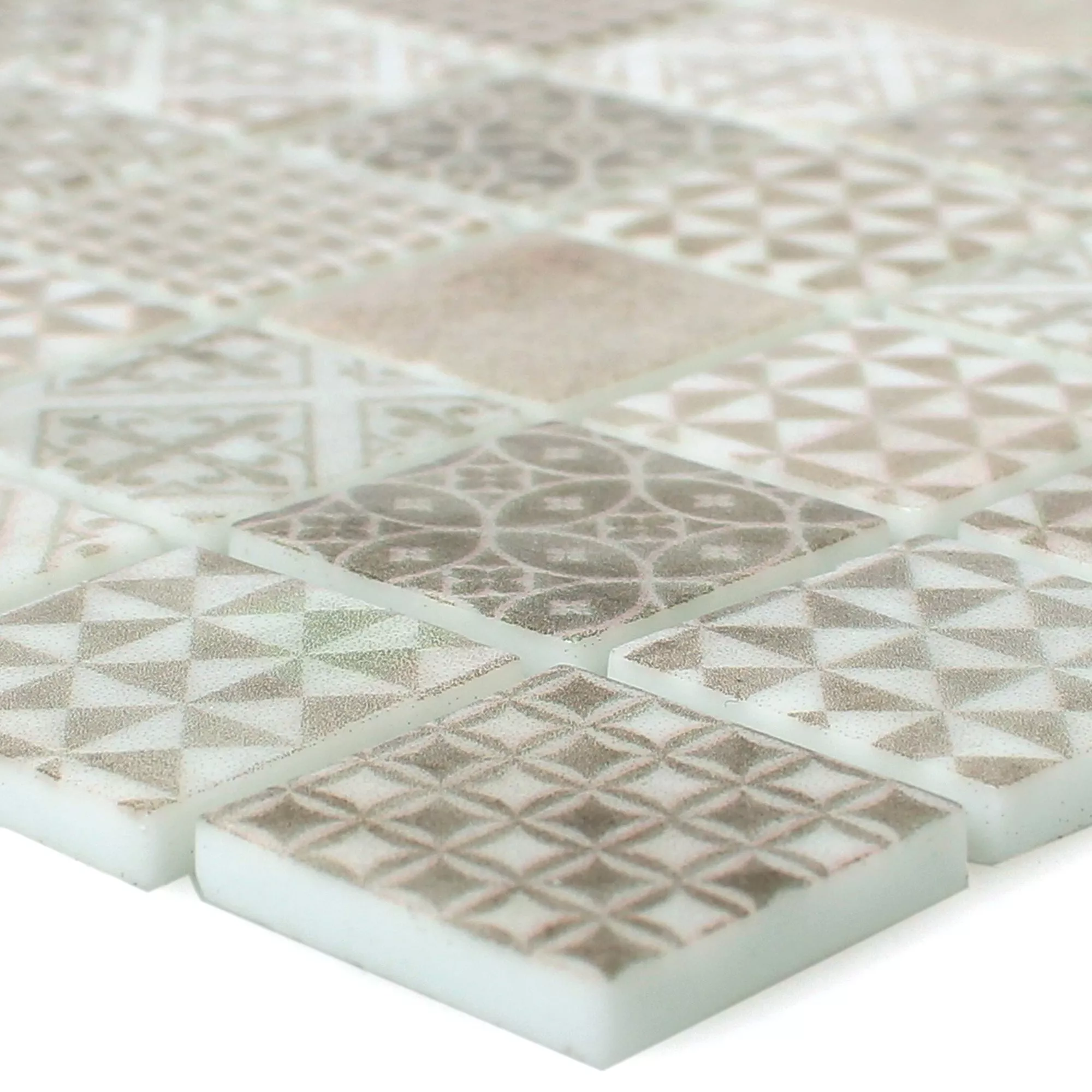 Sample Glass Mosaic Tiles Malard Beige