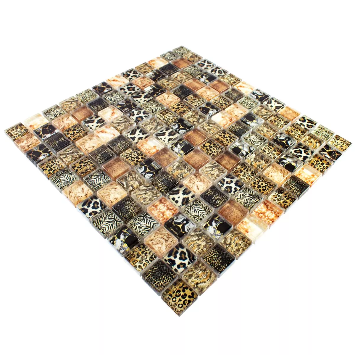 Glass Mosaic Tiles Safari Brown 23