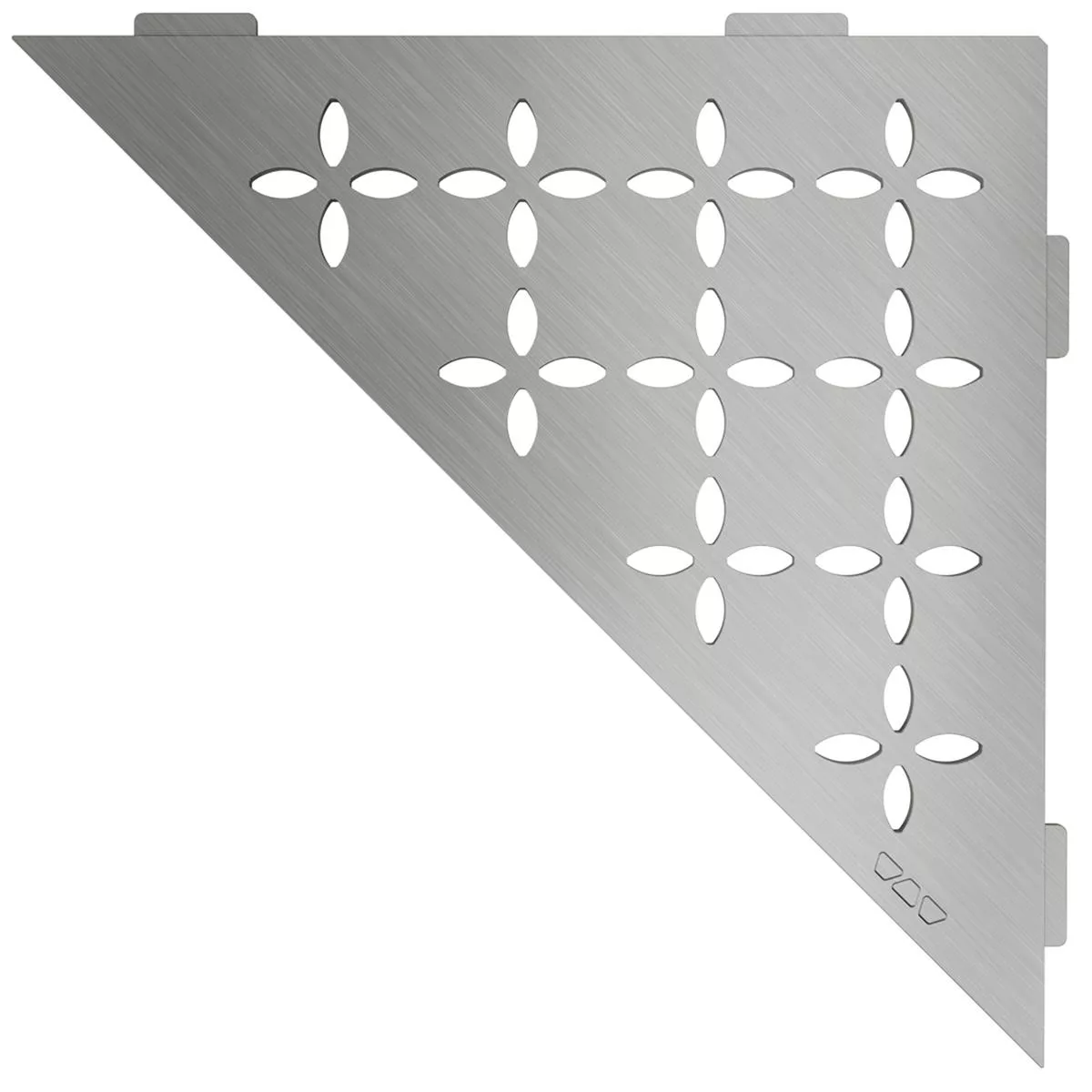 Wall shelf shower shelf Schlüter triangle 21x21cm floral stainless steel