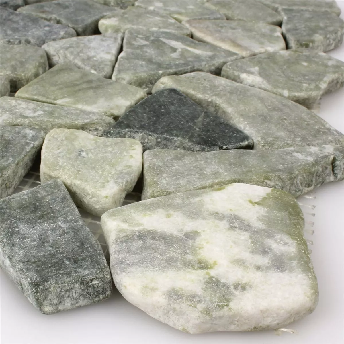 Fractură De Marmură Piatră Naturală Plăci De Mozaic Montelago Gri Verde Fractură De Marmură Piatră Naturală Plăci De Mozaic Montelago Gri Verde