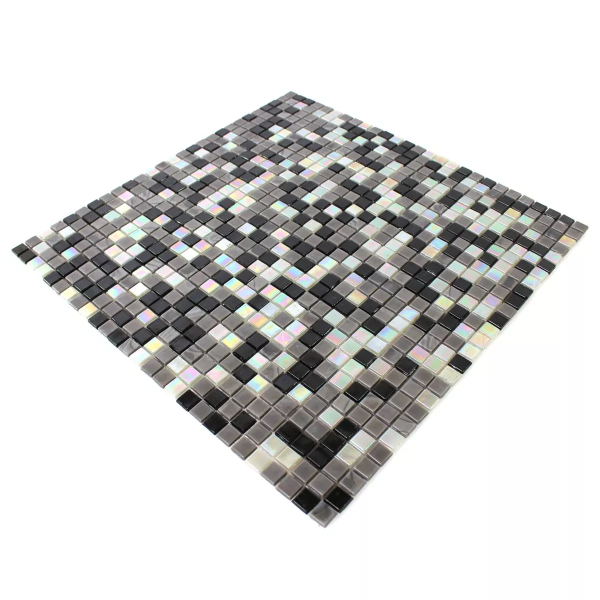 Stakleni Mozaik Pločice Crna Siva