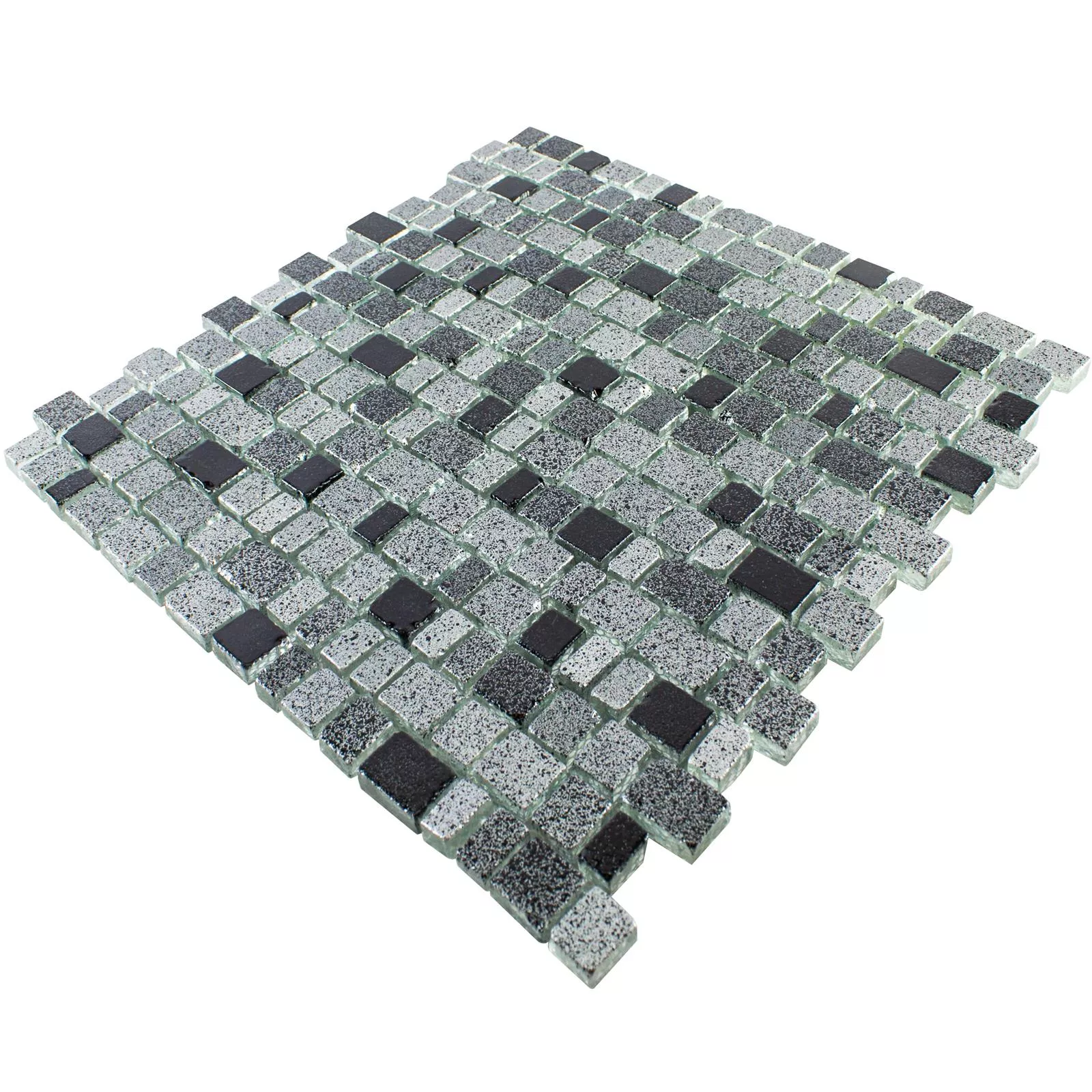 Glass Mosaic Tiles Economy Black Grey