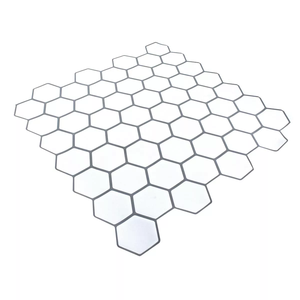 Model din Vinil Plăci De Mozaic Edinburg Hexagon Alb Autoadeziv