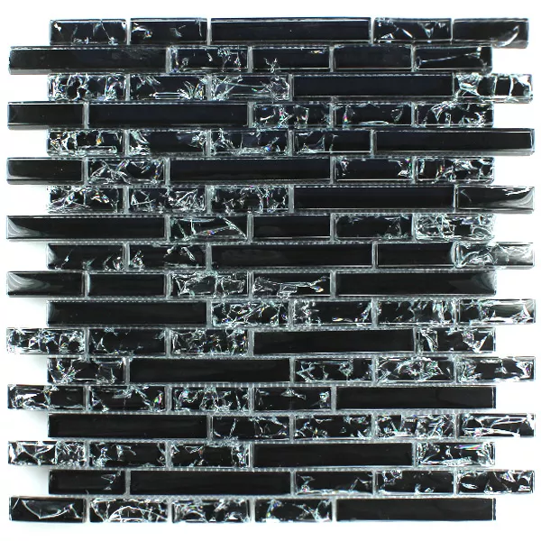 Model din Mozaic De Sticlă Gresie Efect Mozaic Negru