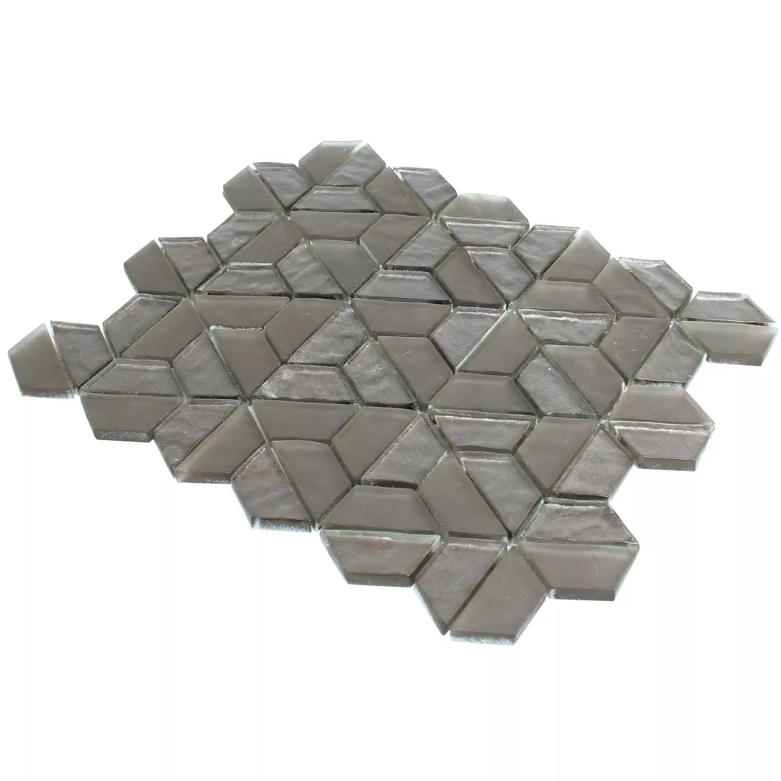 Glass Mosaic Tiles Alaaddin Hexagon Brown