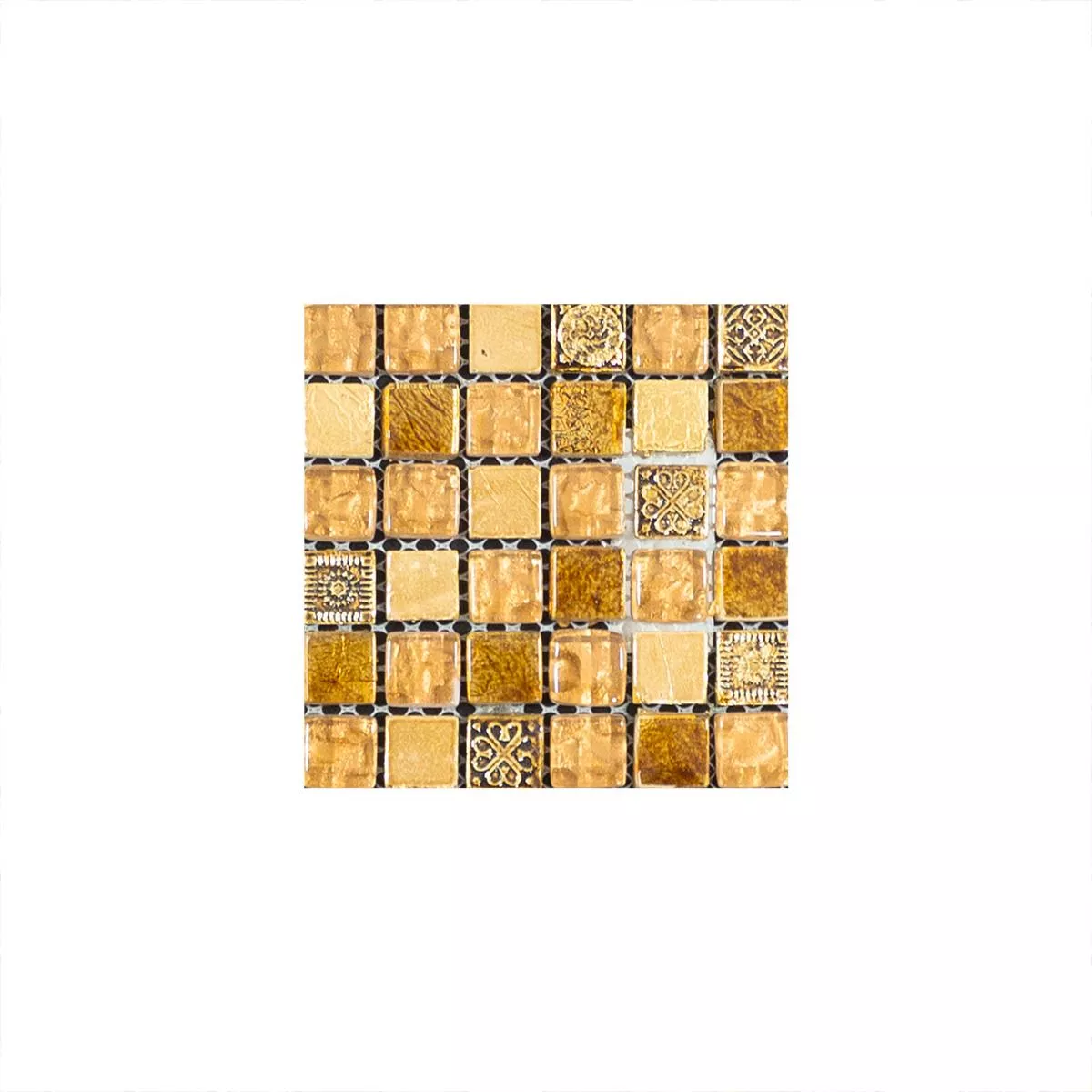 Prov Glas Marmor Mosaik Majestic Beige Guld