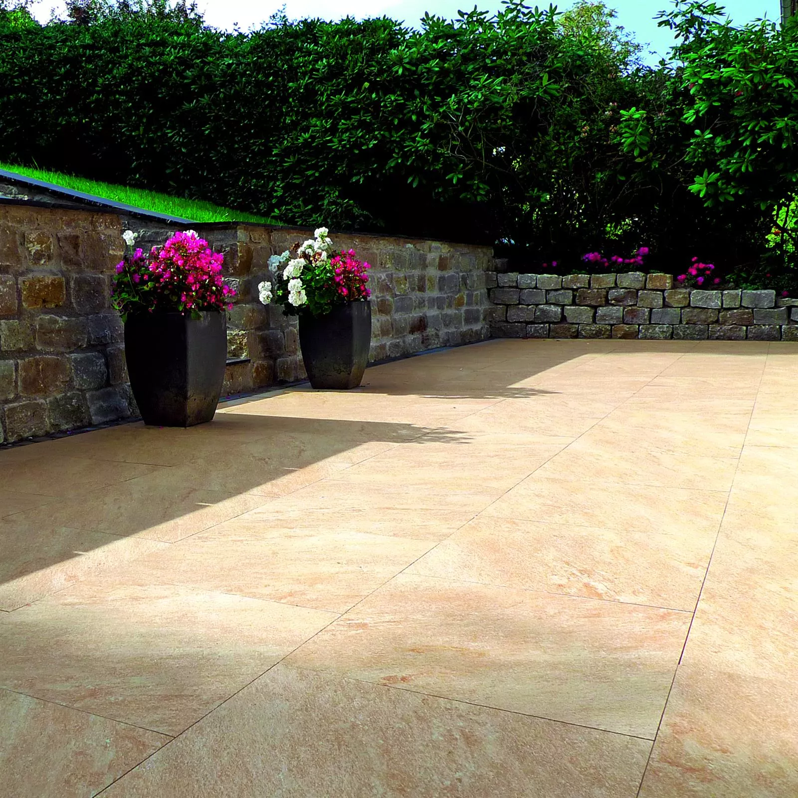 Terrassenplatten Feinsteinzeug Stoneway Beige 60x60x2 cm