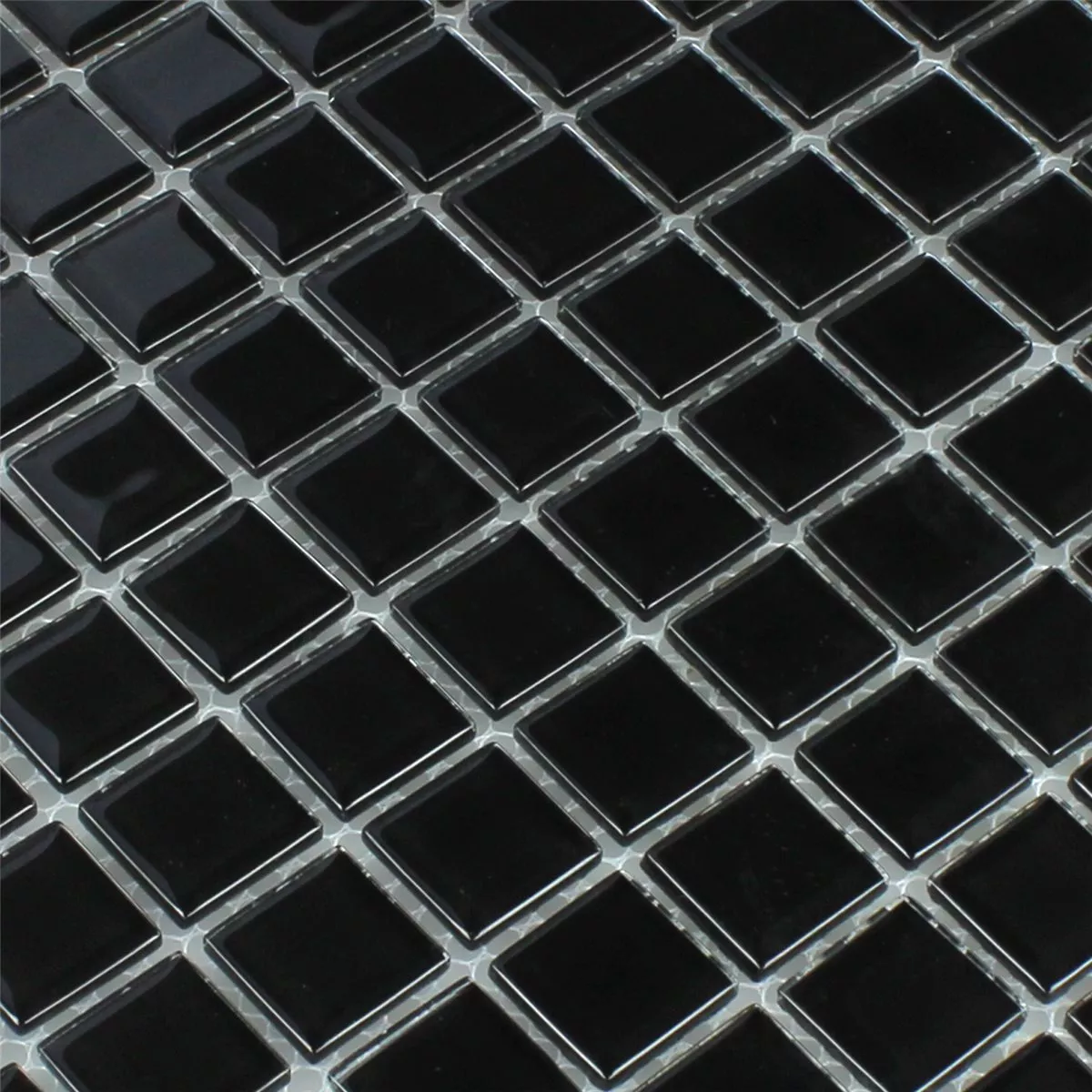Mozaic De Sticlă Gresie Negru 25x25x4mm