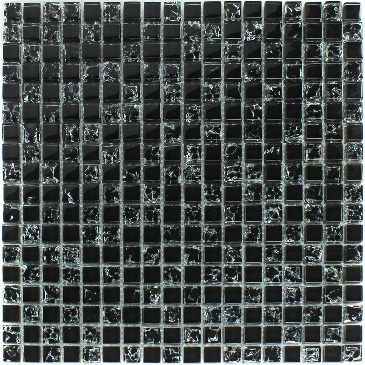 Muestra Mosaico De Cristal Tokio Negro Efecto