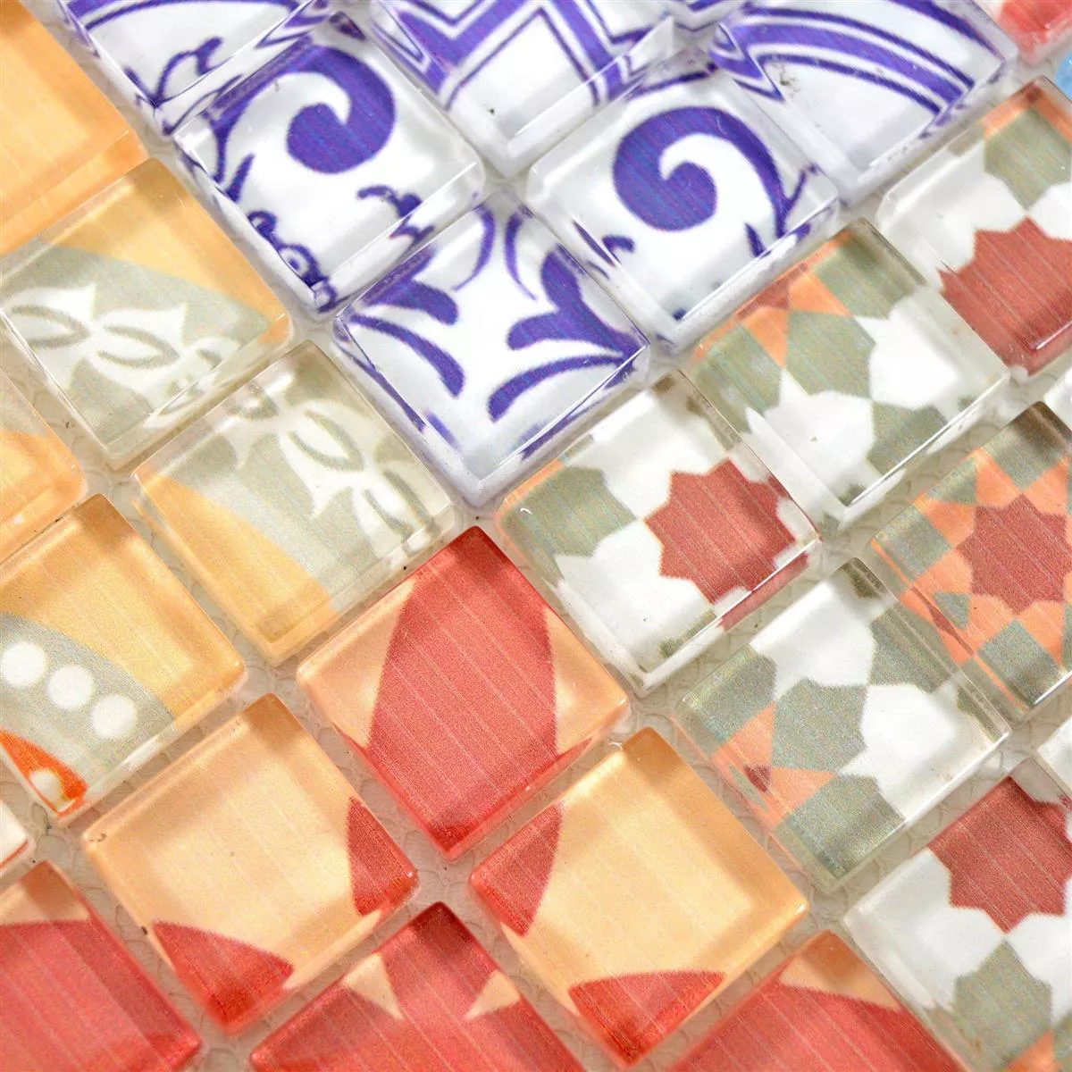 Mosaico De Vidro Azulejos Retrô Noya Vintage Multicolorido