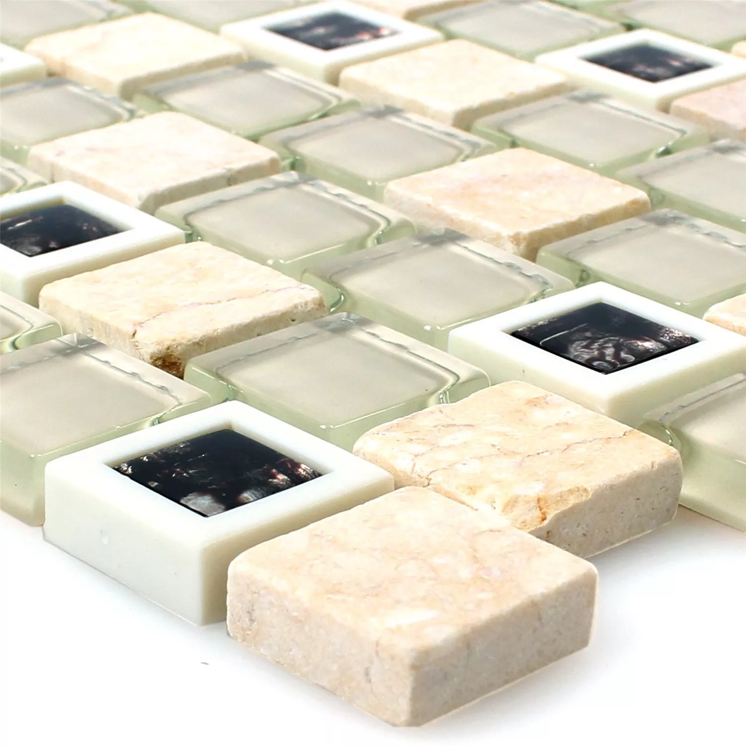 Vetro Plastica Pietra Naturale Mosaico Historico Beige Mix