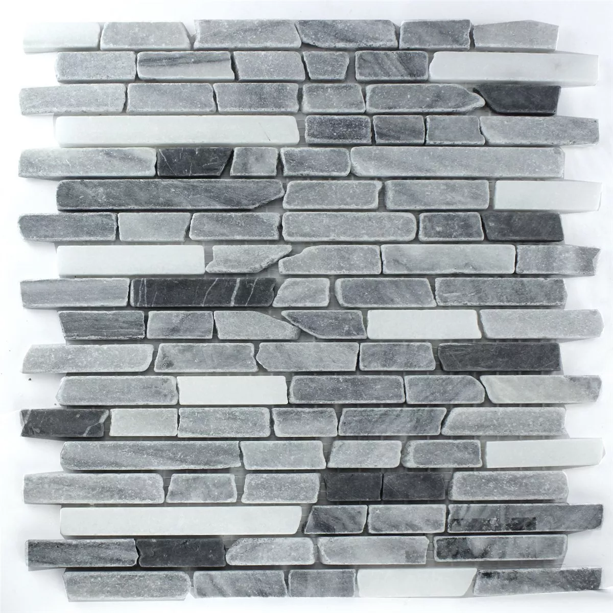 Mosaic Tiles Marble Black Grey Mix