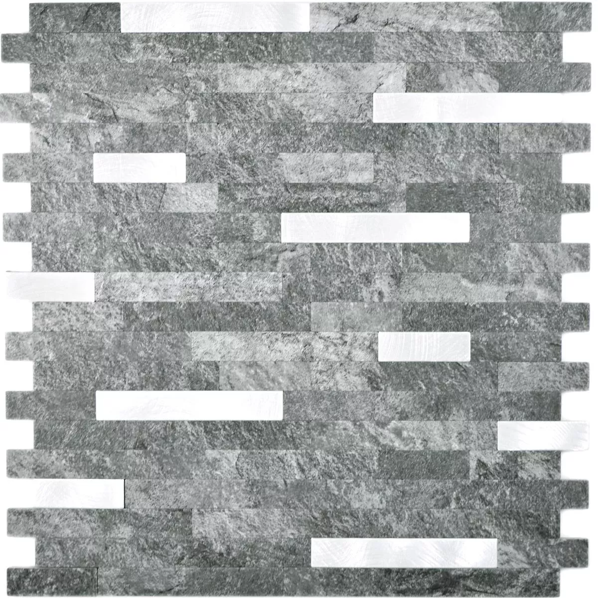 Sample Vinyl Mosaic Tiles Maywald Self Adhesive Black Silver