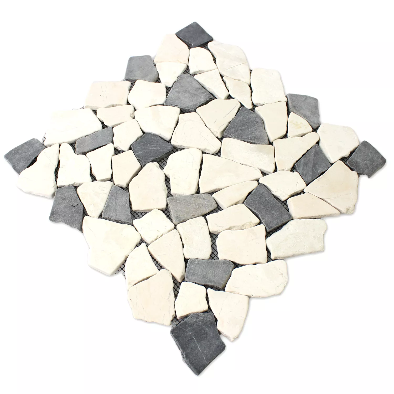 Prov Mosaik Marmor Brott Biancone Java