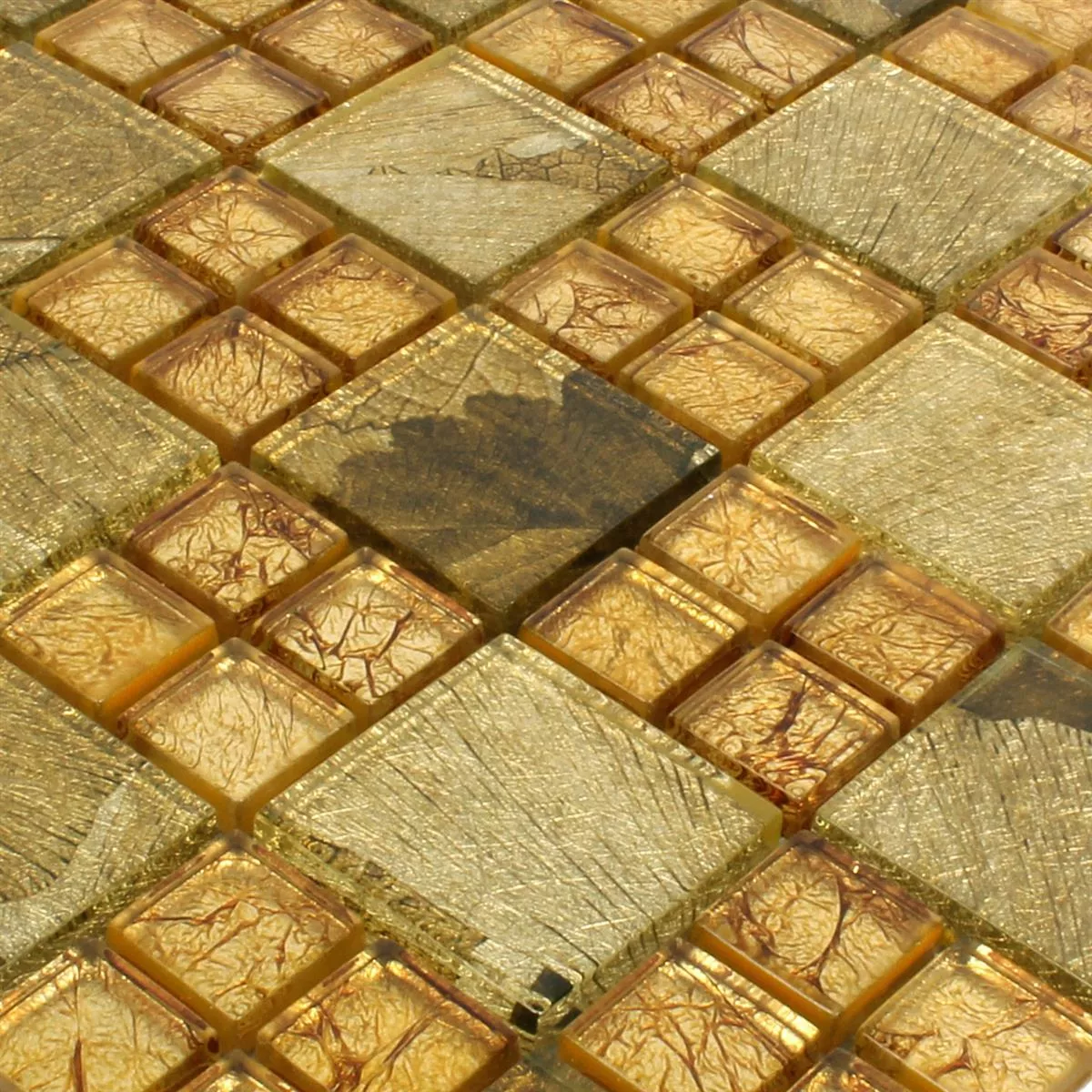Mozaic De Sticlă Gresie Firebird Aur