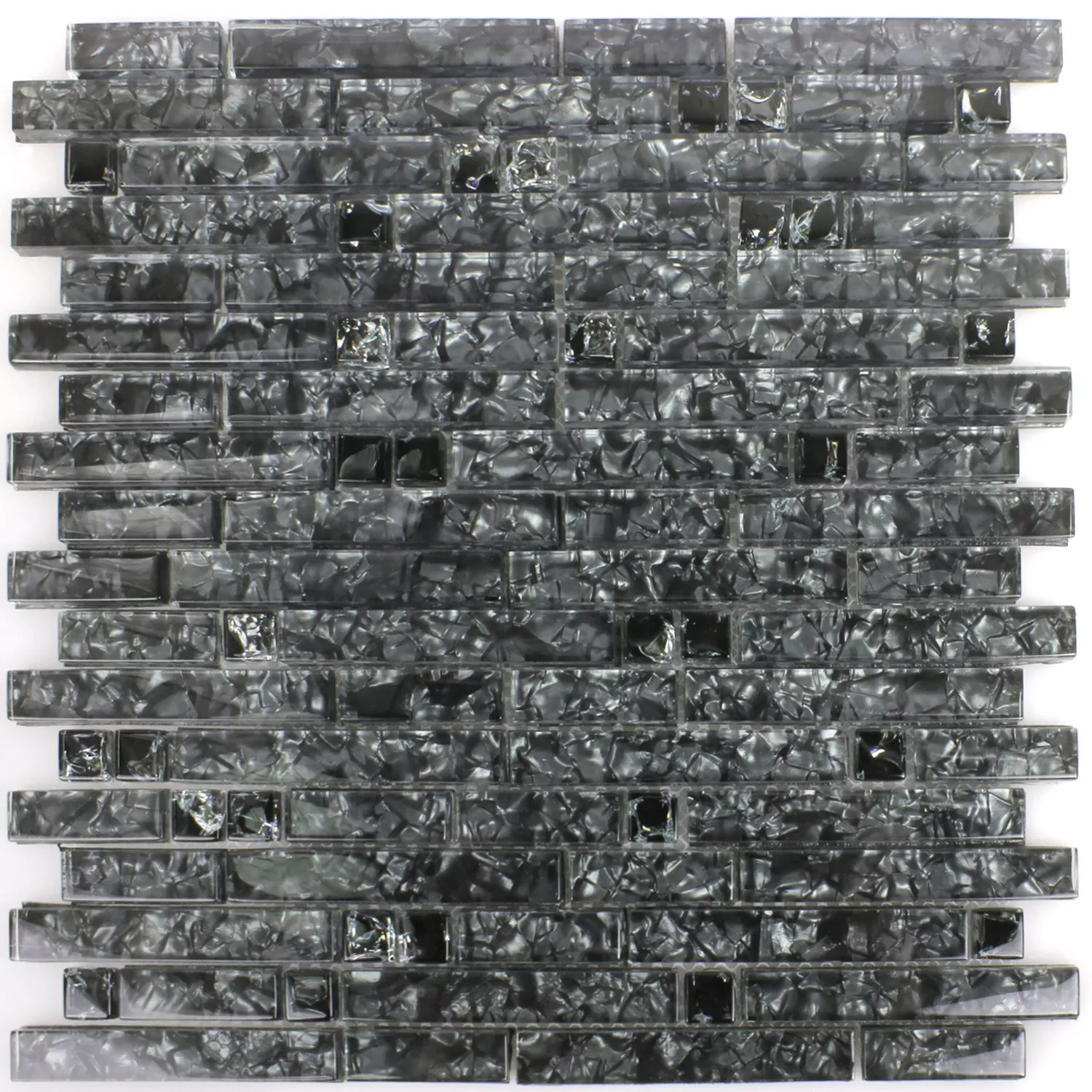 Mozaika Szklana Płytki Villach Czarny Uni