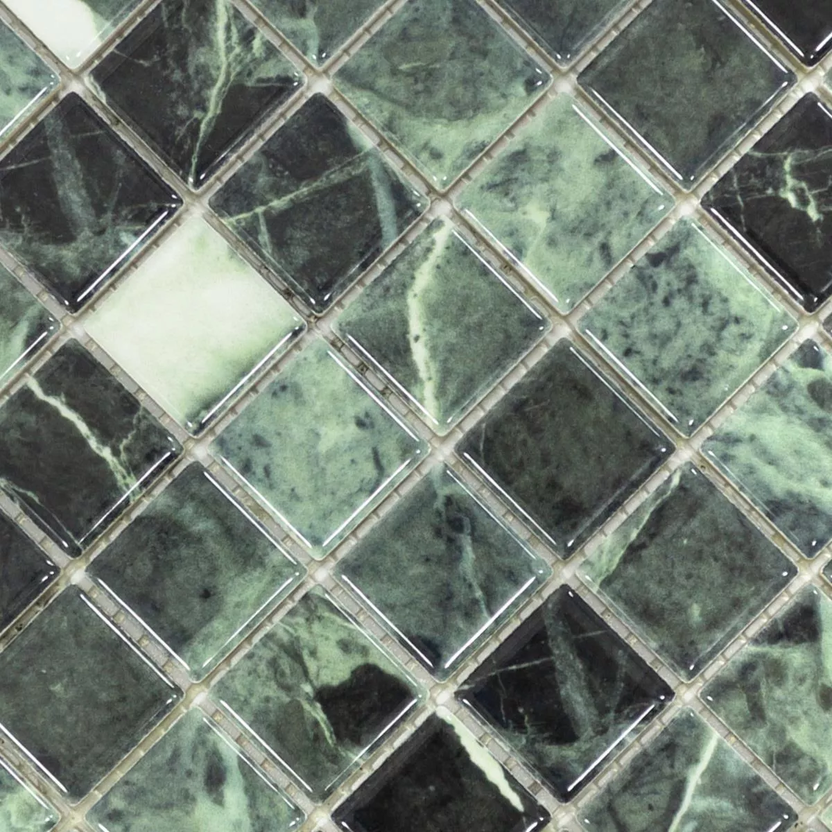 Ceramica Mosaico Piastrelle Elysium Marmo Ottica Verde 23