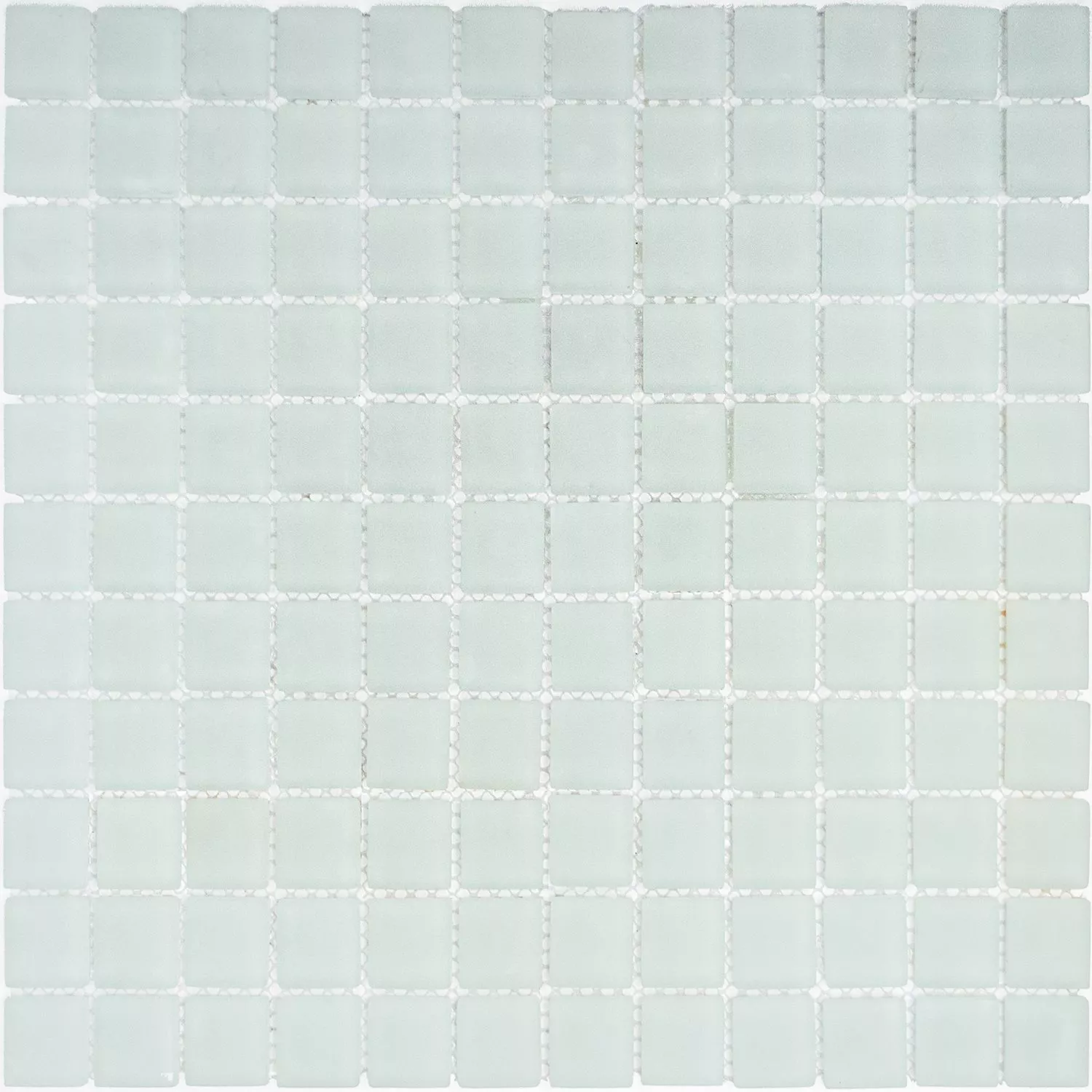 Mosaic Tiles Glass White Mat Frosted