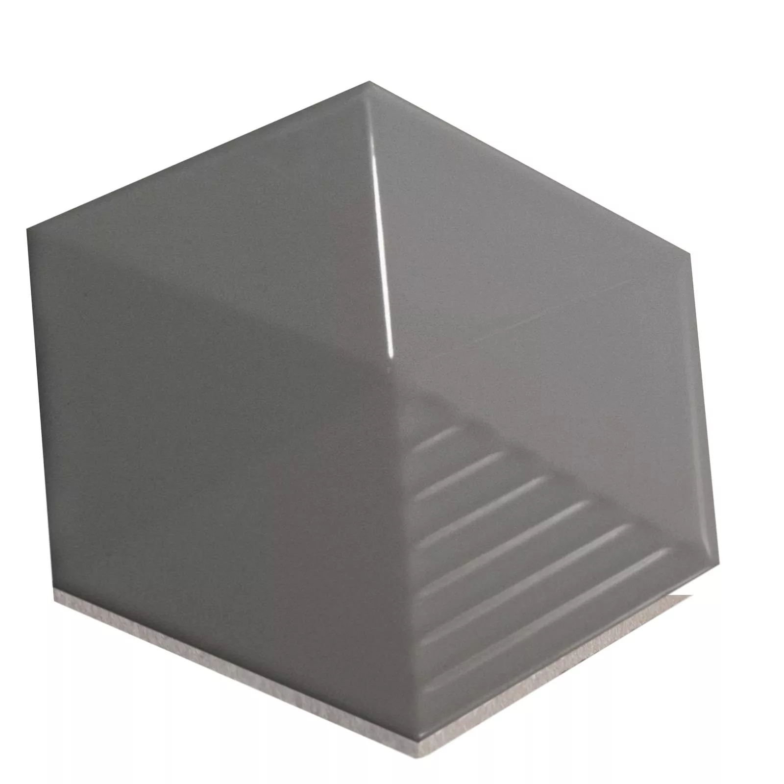 Prov Kakel Rockford 3D Hexagon 12,4x10,7cm Grå