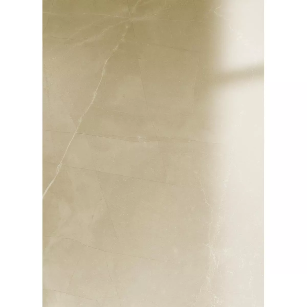 Bodenfliesen Manarola Marmoroptik Glänzend Poliert Creme 60x120cm