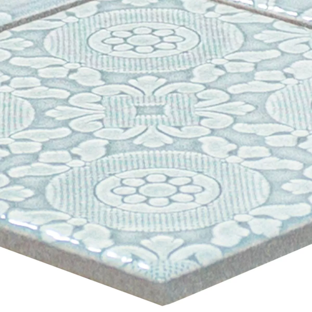Campione Ceramica Mosaico Rivabella Relief Verde