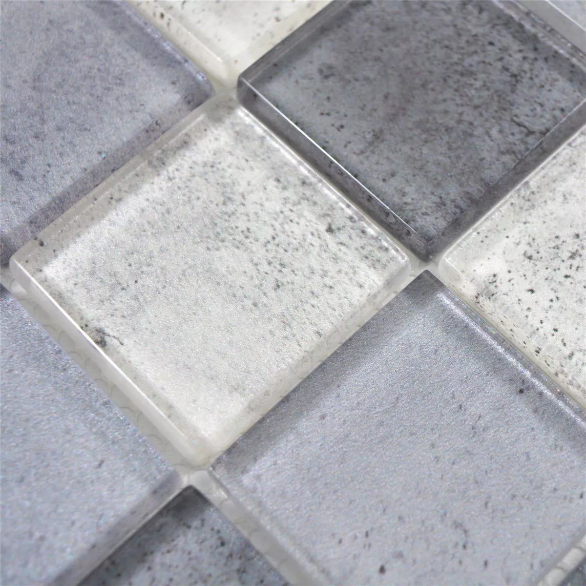 Sample Glass Mosaic Tiles Mignon Grey