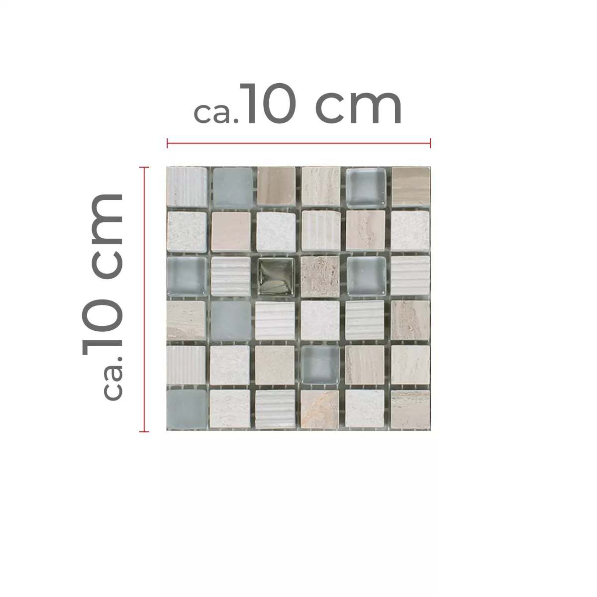 Échantillon Carrelage Mosaïque Venzona Gris Clair Argent