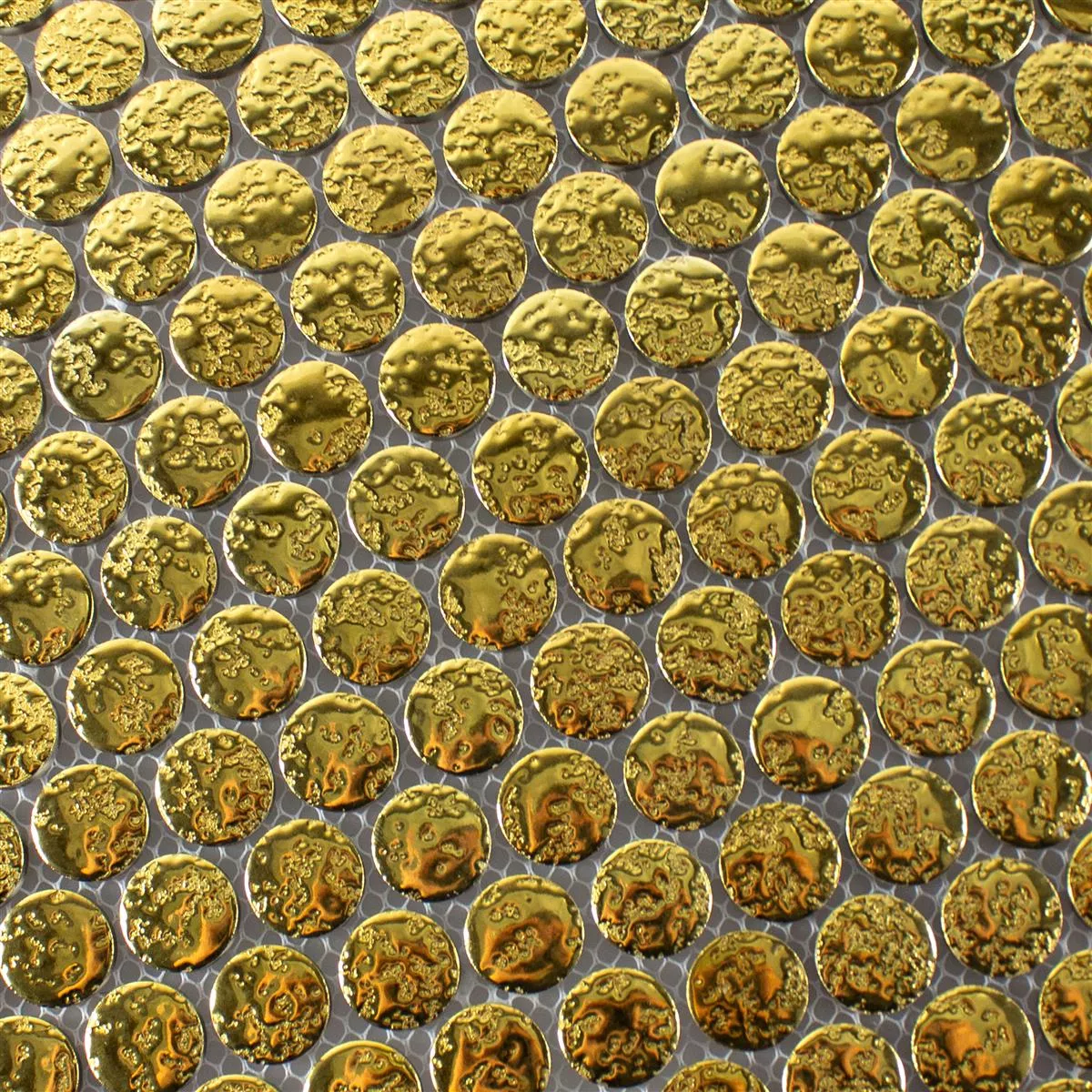 Sample Ceramic Button Effect Mosaic Tiles Meneksche Gold