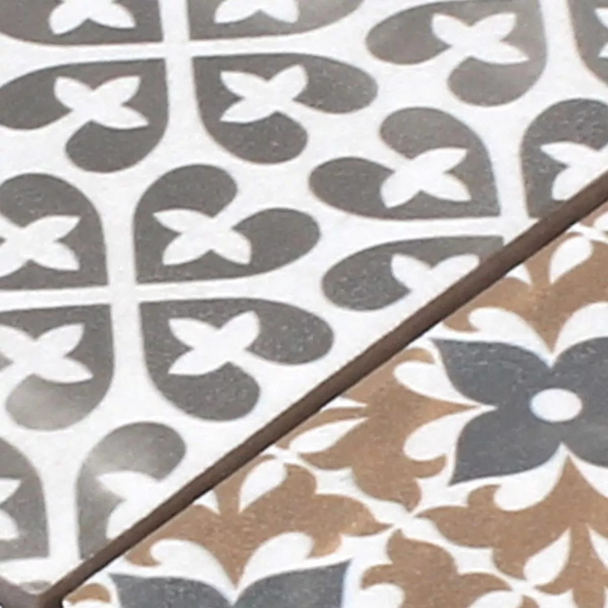 Vzorek Mozaiková Dlaždice Keramika Campeche Cementový Vzhled