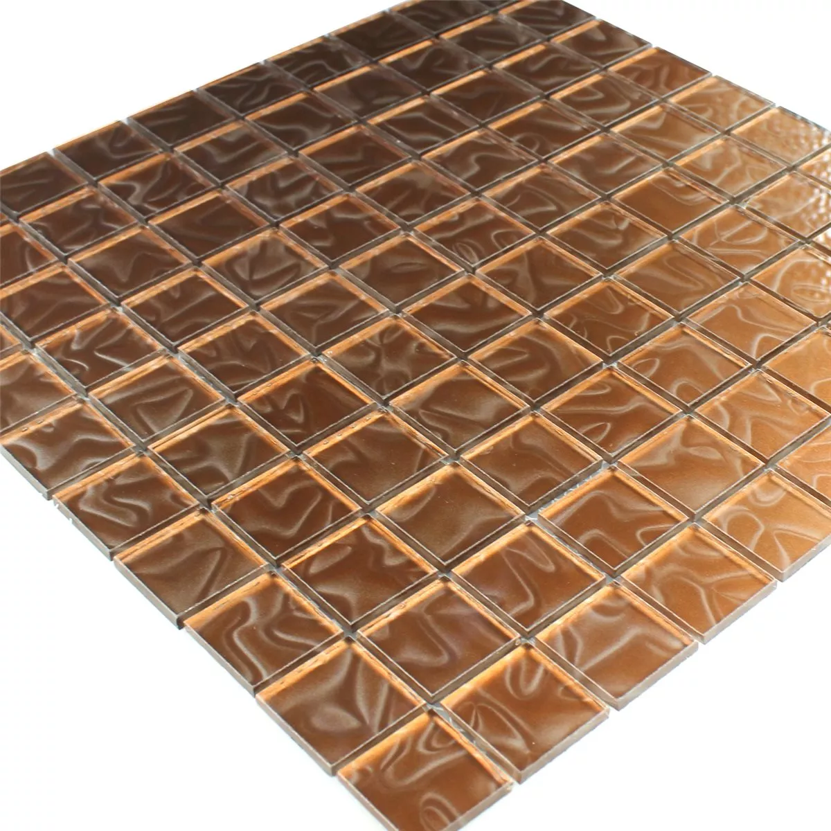 Sample Mosaic Tiles Glass Calypso Brown
