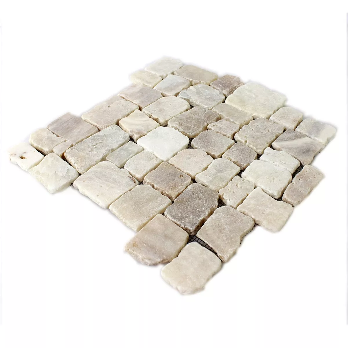 Sample Mosaic Tiles Natural Stone Cream Polished