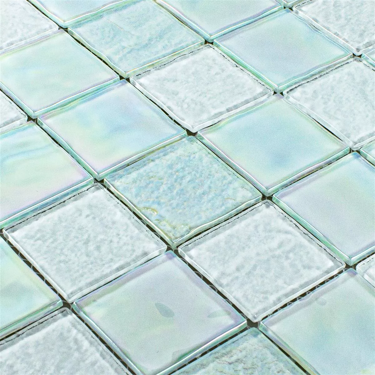 Mosaico De Vidro Azulejos Efeito Madrepérola Darwin Branco