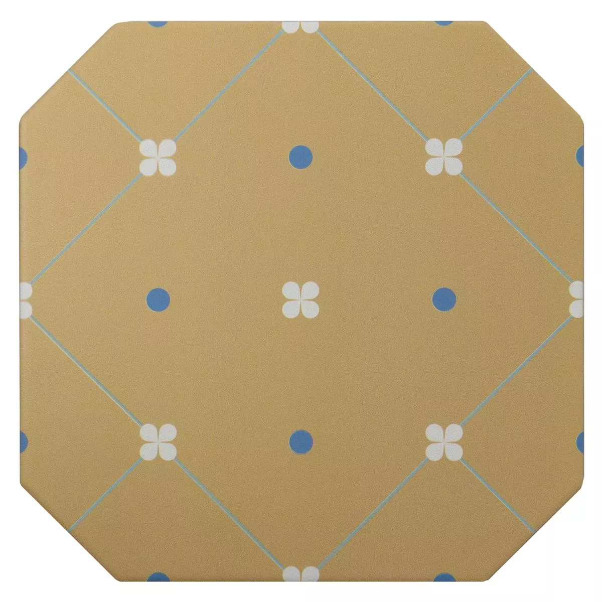 Porcelain Stoneware Tiles Genexia Decor Beige Octagon 20x20cm