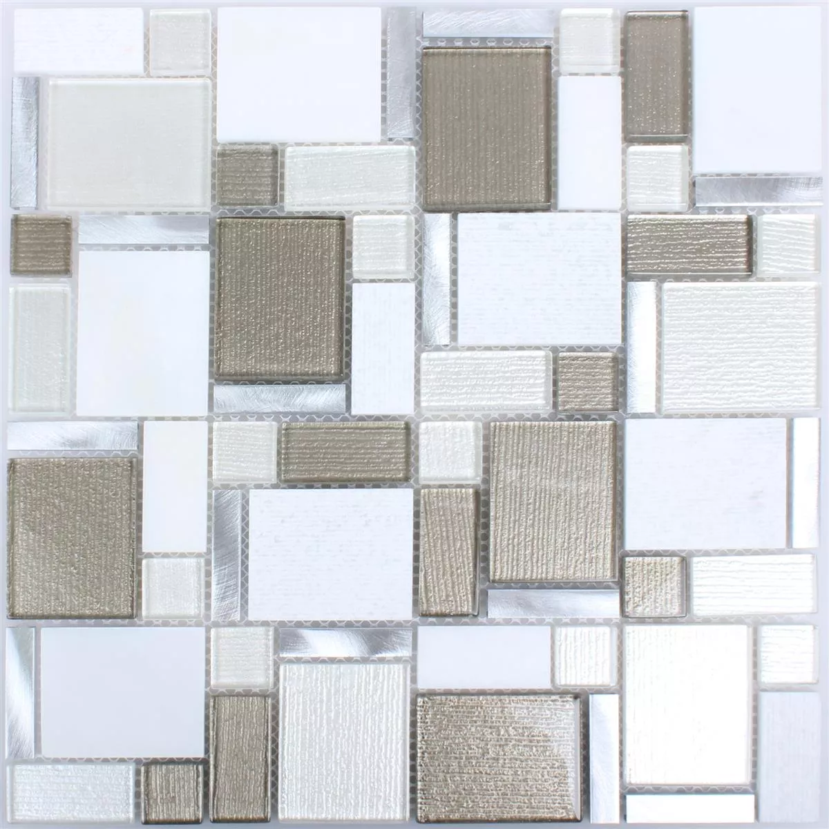 Mosaik Fliser Materiale Mix Echo Hvid Beige