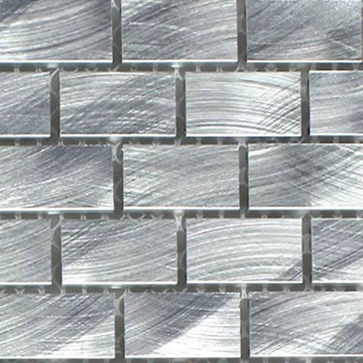 Vzorek Mozaiková Dlaždice Hliník Stříbrná 