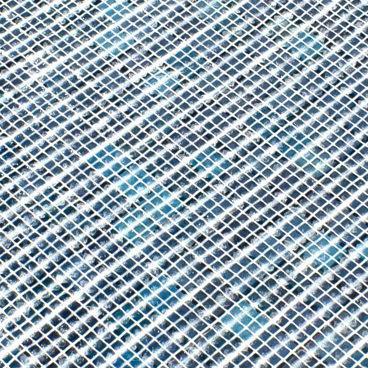 Glass Mosaic Tiles New River Azur Blue Mix