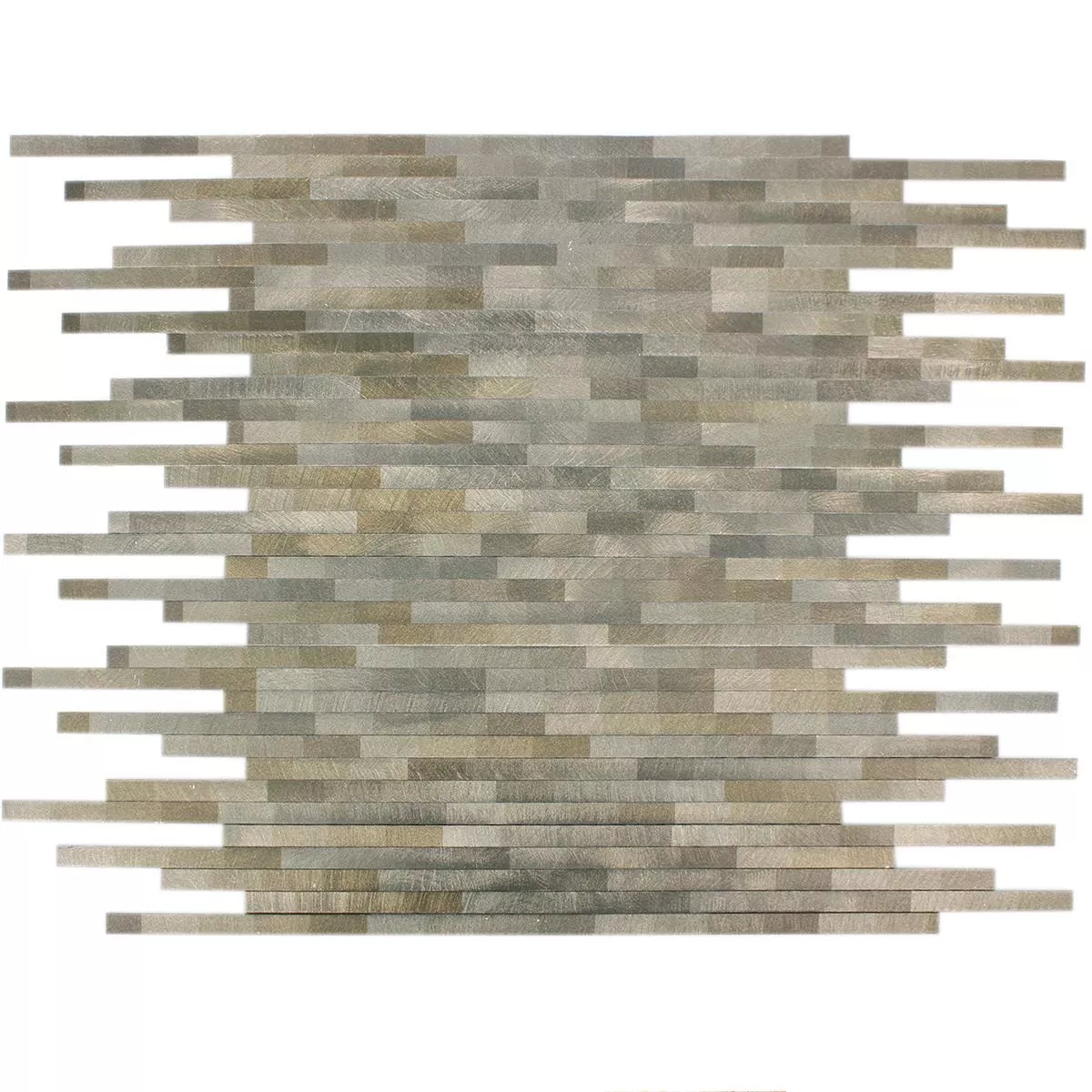 Muster von Mosaikfliesen Aluminium Wishbone Braun Beige