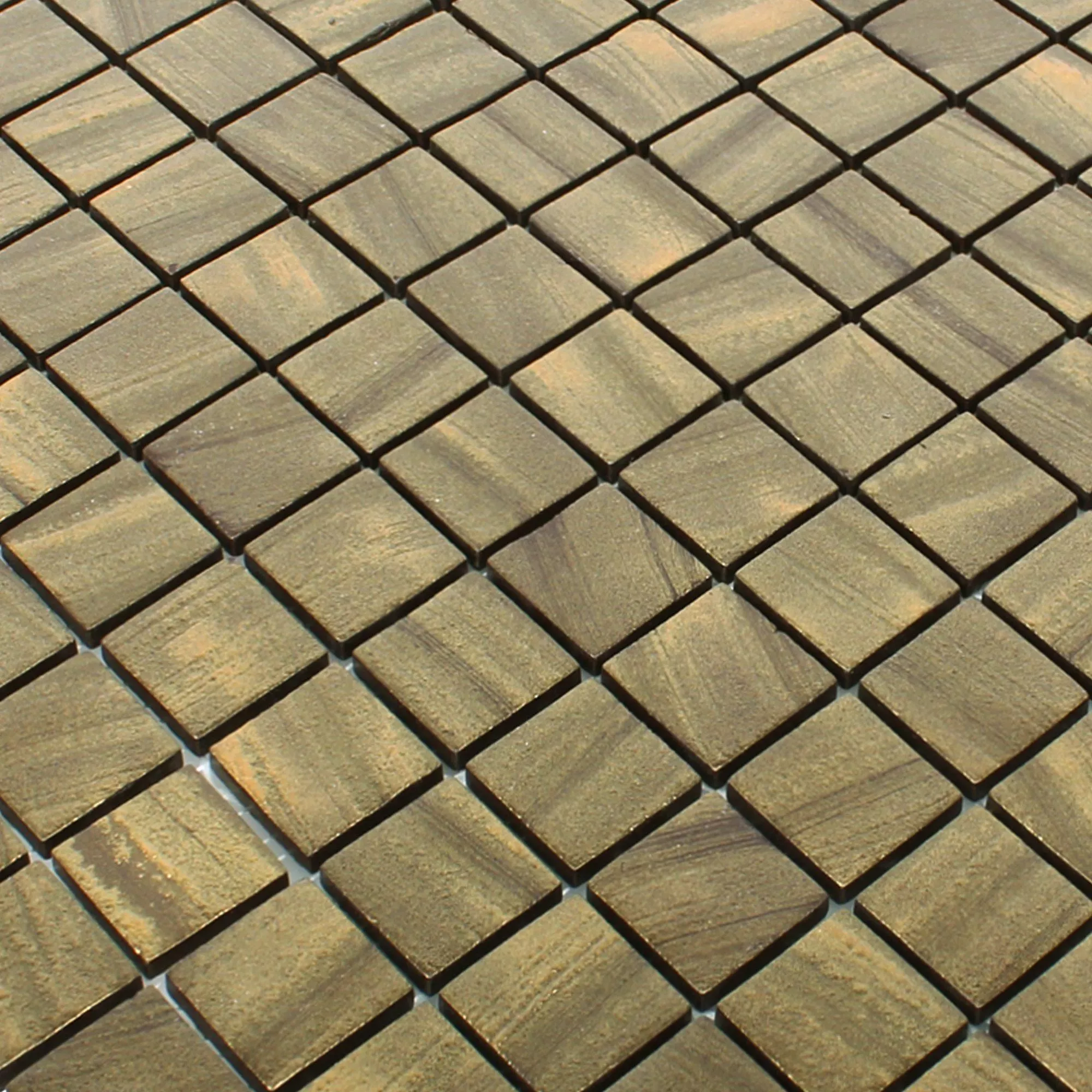 Glass Mosaic Tiles Mascota Satin Gold
