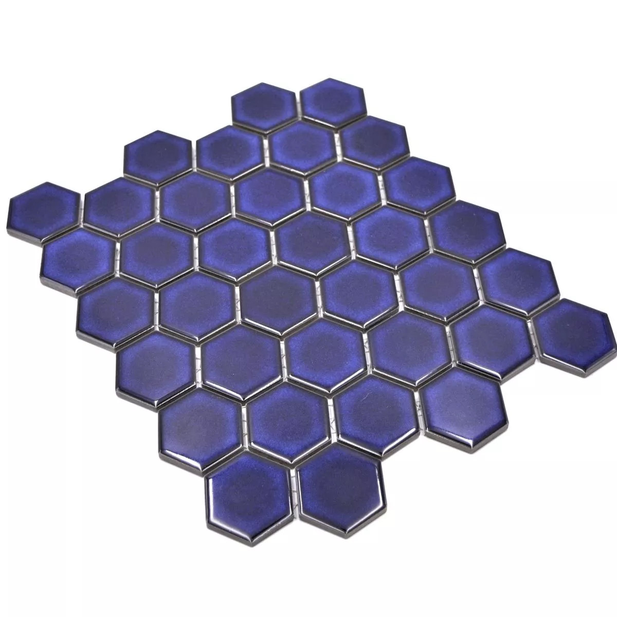 Πρότυπο από Kεραμικό Mωσαϊκό Salomon Εξάγωνο Kοβάλτιο Μπλε H51