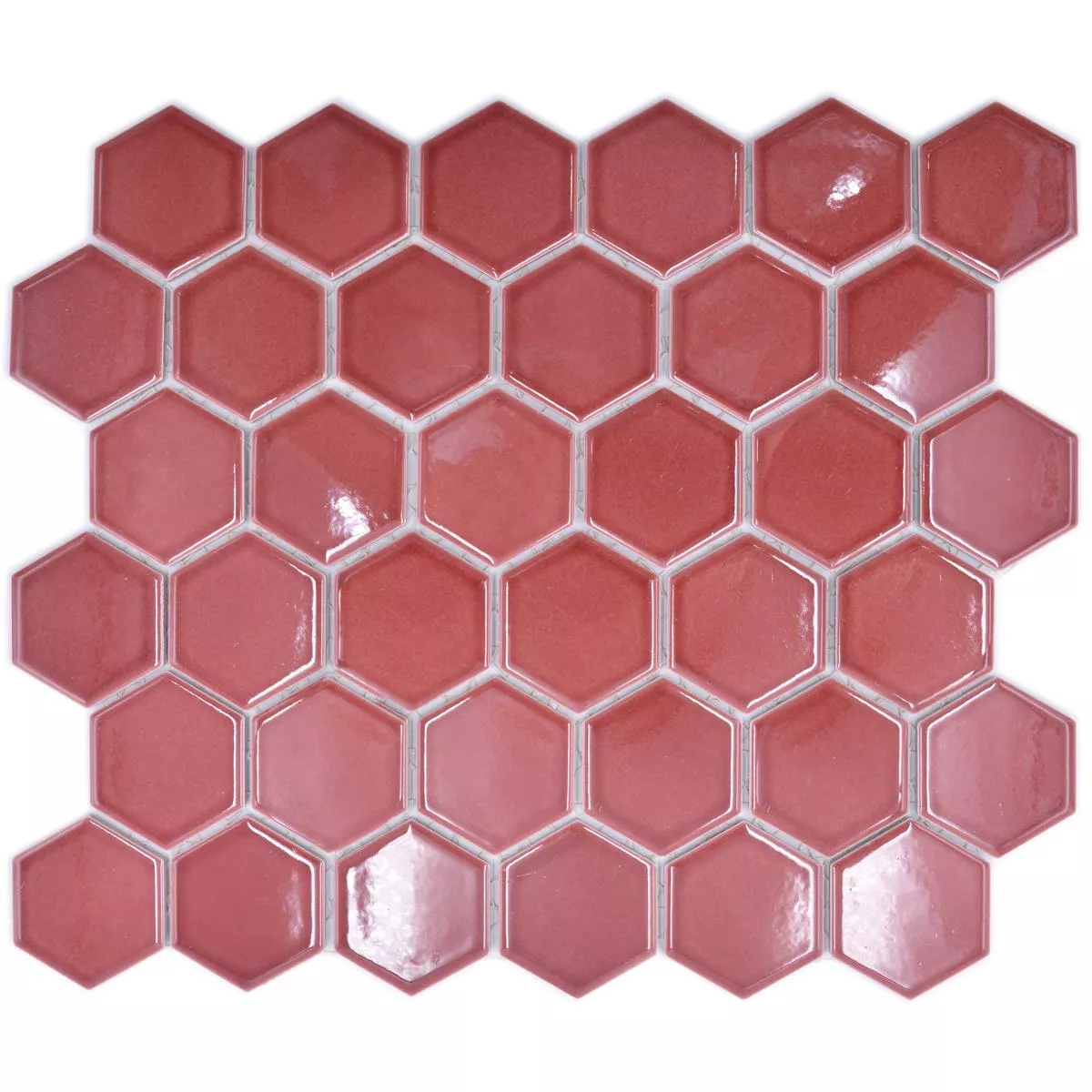Kuvio osoitteesta Keraaminen Mosaiikki Salomon Kuusikulmio Bordeaux Punainen H51
