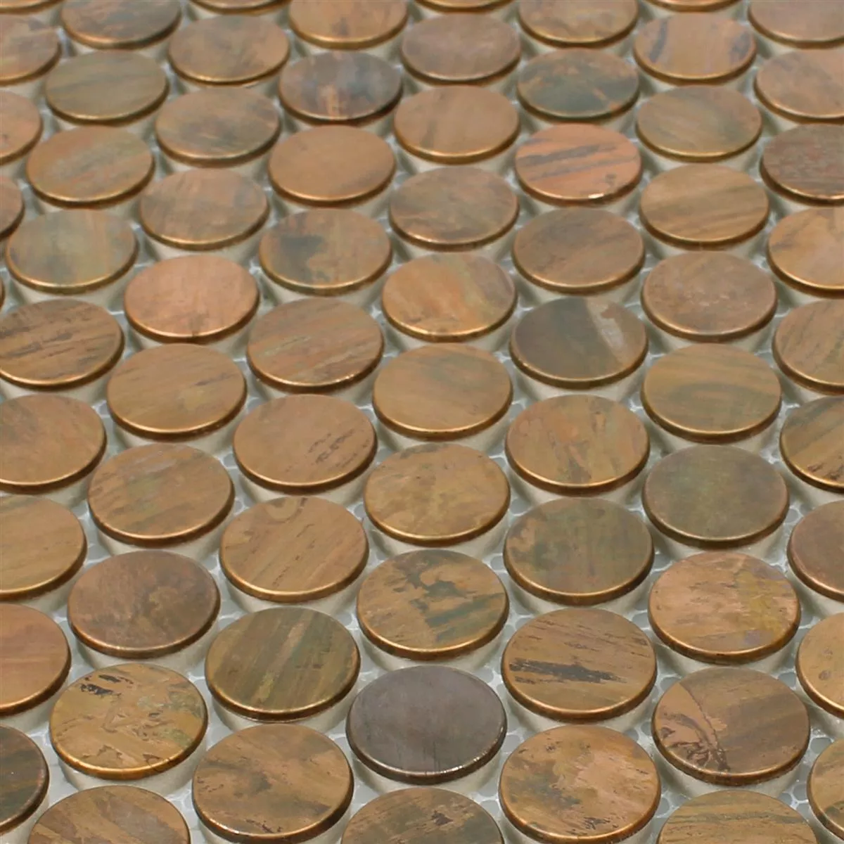 Metal Cobre Azulejo Mosaico Myron Botão